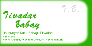 tivadar babay business card